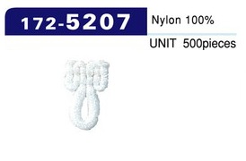 172-5207 Bottone Lanoso Nylon Tipo Piccolo (500 Pezzi)[Pulsante Pulsante Rana Loop] DARIN