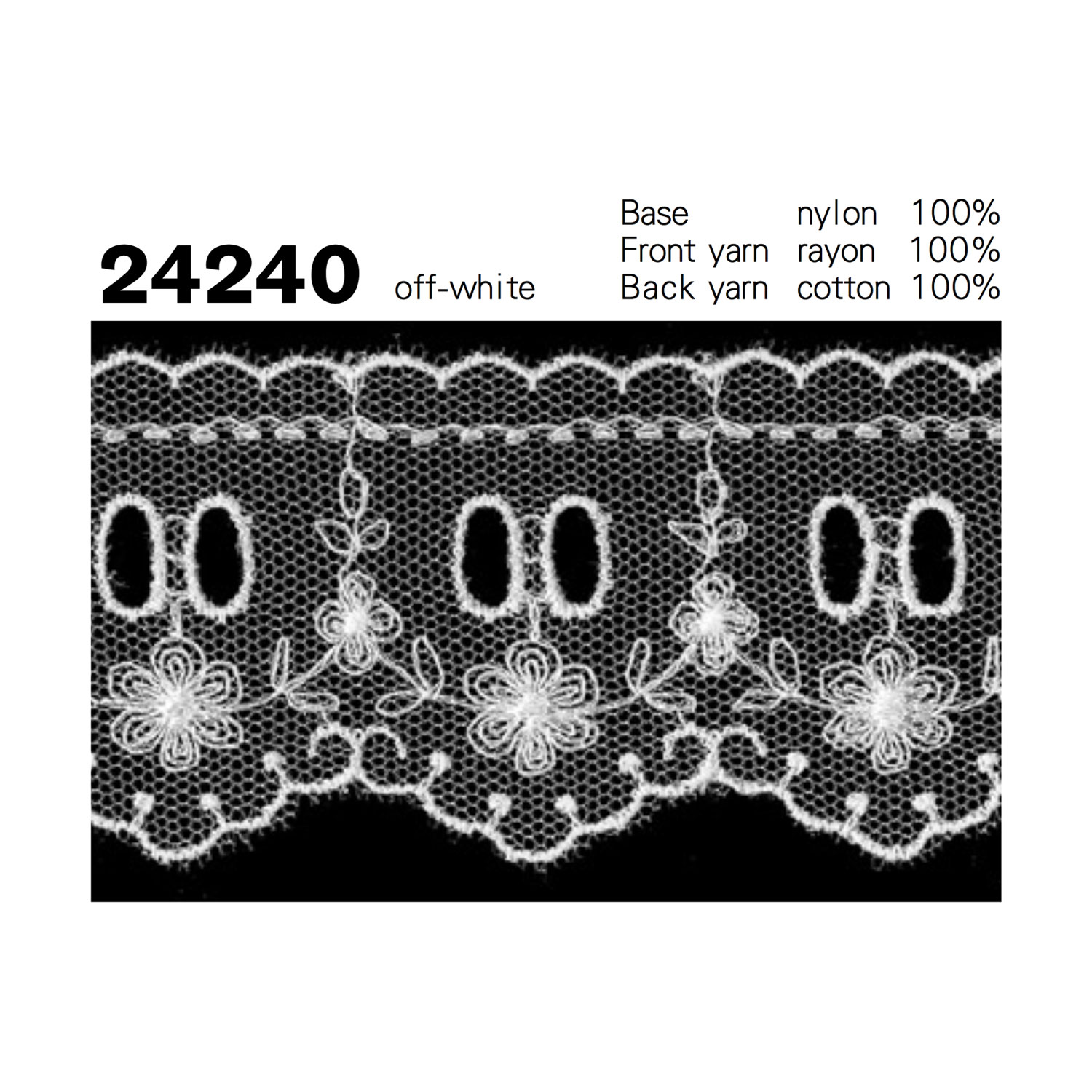 24240 Tulle Pizzo Kyowa Lace