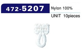 472-5207 Bottone Lanoso Nylon Tipo Piccolo (10 Pezzi)[Pulsante Pulsante Rana Loop] DARIN