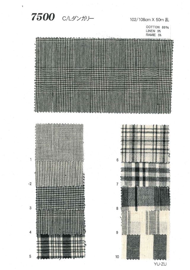 7500 Salopette In Lino[Tessile / Tessuto] Ueyama Textile