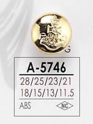 A5746 Gamba Ad Anello Rettangolare In Resina ABS E Pulsante Lucido IRIS