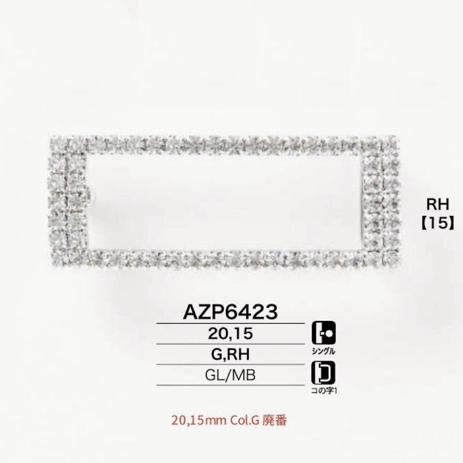 AZP6423 Fibbia In Vetro/ottone[Fibbie e anelli] IRIS
