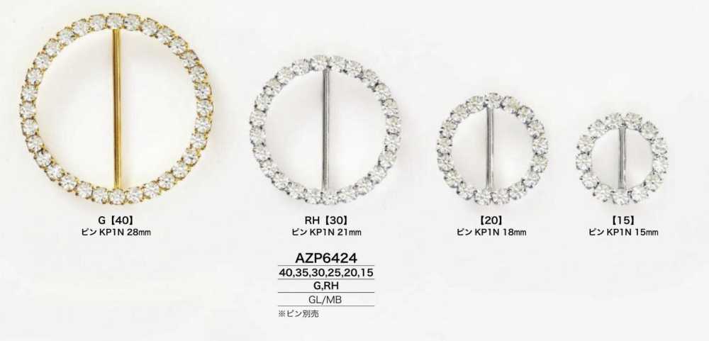 AZP6424 Fibbia In Vetro/ottone[Fibbie e anelli] IRIS