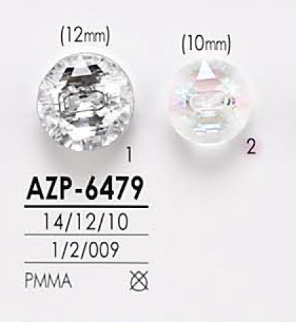 AZP6479 Bottone Con Taglio A Diamante Aurora Pearl[Pulsante] IRIS