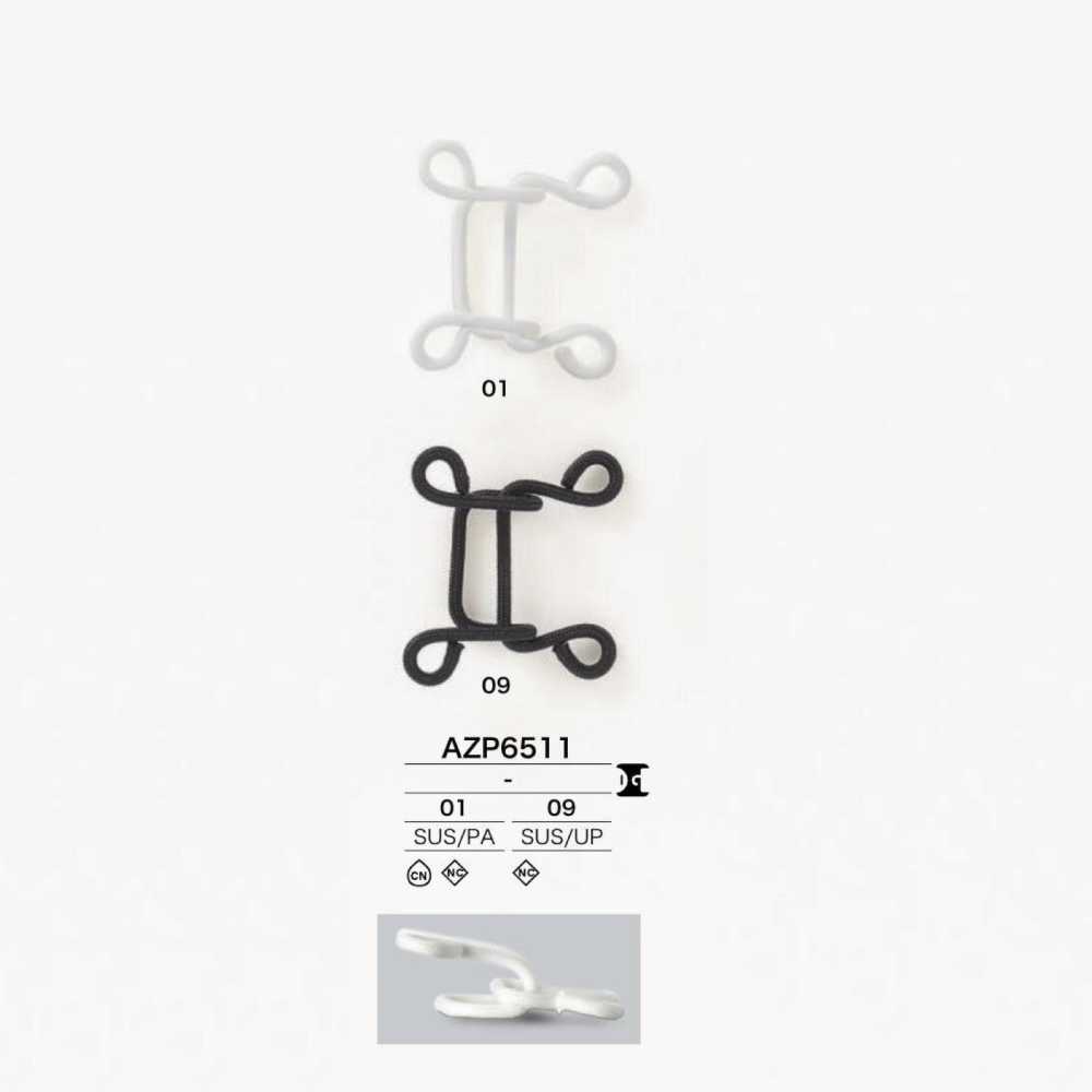 AZP6511 Gancetto a molla in acciaio inossidabile/nylon/poliestere[Gancetti] IRIS