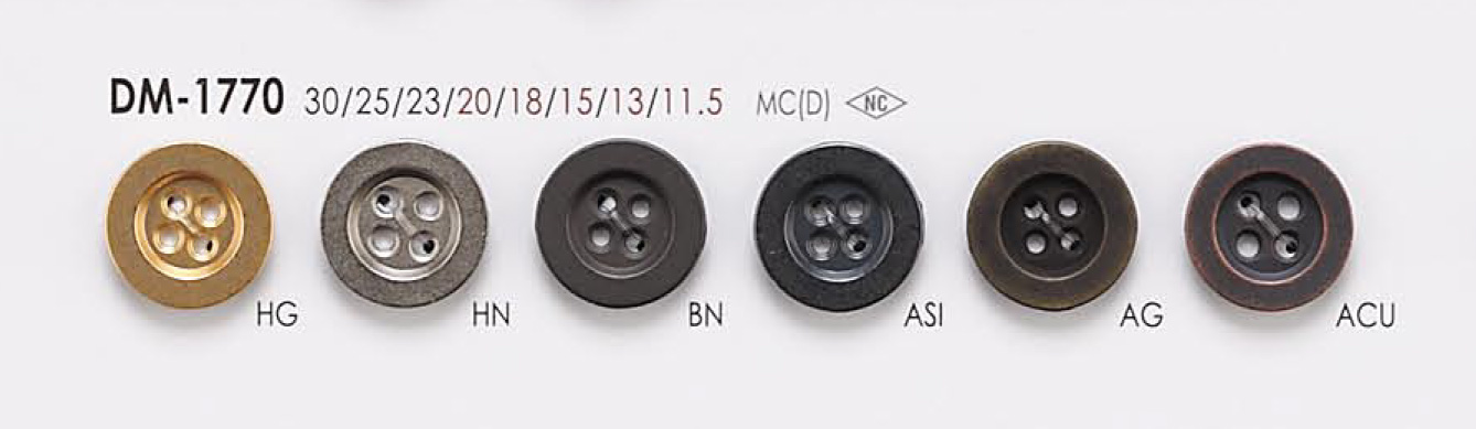 DM1770 Bottone In Metallo A 4 Fori Per Giacche E Abiti[Pulsante] IRIS