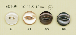 ES109 BOTTONI DAIYA 2 Bottoni In Poliestere Tsu Hole Cat Eye Shell Tone[Pulsante] DAIYA BUTTON