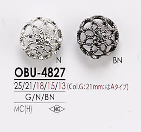 OBU4827 Bottone In Metallo[Pulsante] IRIS