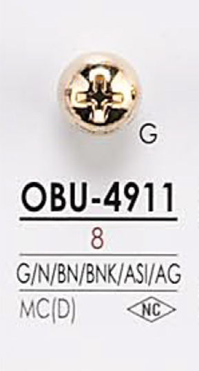 OBU4911 Bottone In Metallo Con Motivo A Vite[Pulsante] IRIS