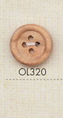 OL320 Bottone A 4 Fori In Legno Di Materiale Naturale[Pulsante] DAIYA BUTTON