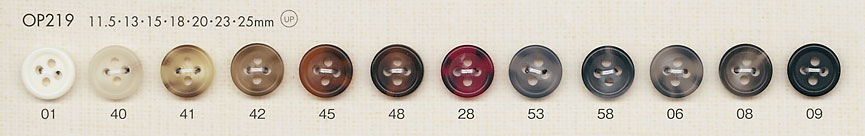 OP219 Bottone In Poliestere A 4 Fori Colorato Simile A Un Bufalo[Pulsante] DAIYA BUTTON