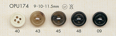 OPU174 [Fuori Produzione] Bottone In Poliestere A 4 Fori Per Camicie E Camicette[Pulsante] DAIYA BUTTON(DAIYA BUTTON)