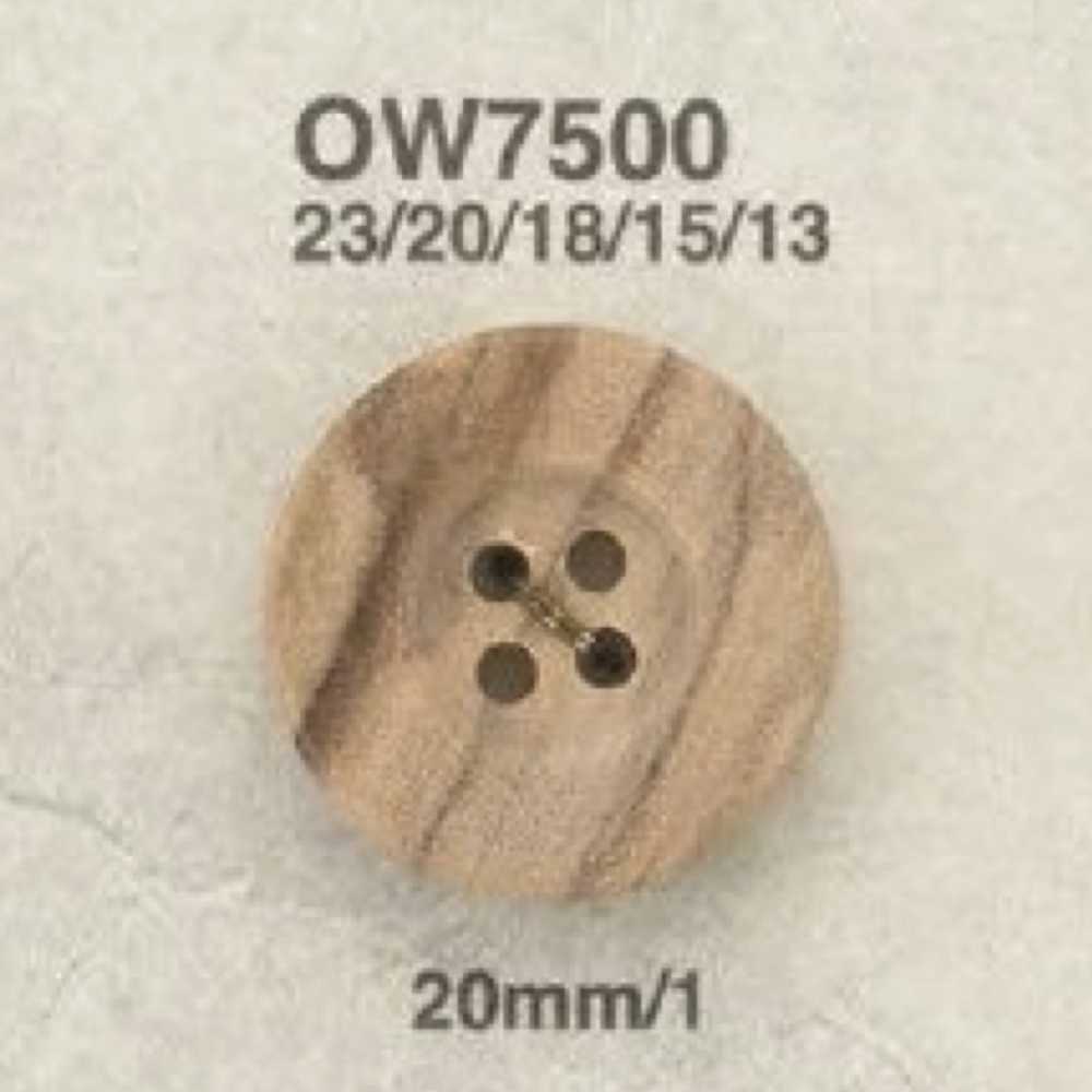 OW7500 Bottone In Legno A 4 Fori[Pulsante] IRIS
