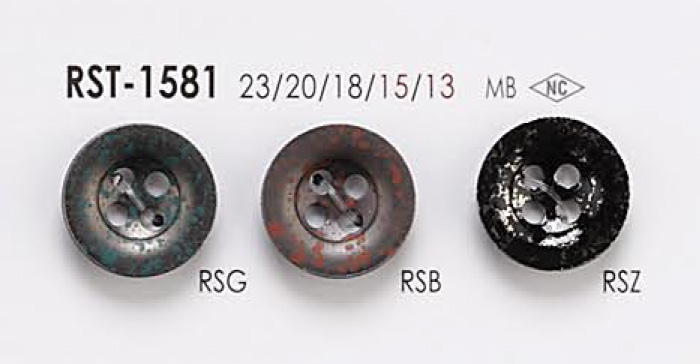 RST1581 Bottone In Metallo A 4 Fori Per Giacche E Abiti[Pulsante] IRIS