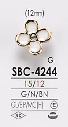 SBC4244 Motivo Floreale Per Tingere Bottoni In Metallo[Pulsante] IRIS