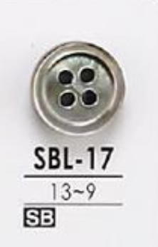 SBL17 Bottone A 4 Fori Con Conchiglia In Madreperla, Incolore[Pulsante] IRIS