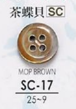 SC17 Bottone Conchiglia - Conchiglia In Madreperla -[Pulsante] IRIS