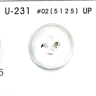 U231 [Stile Buffalo] Bottone A 4 Fori Con Bordo, Lucido, Per Tintura[Pulsante] NITTO Button