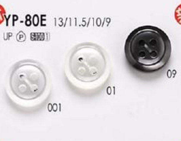 YP80E Bottone In Resina Poliestere Con 4 Fori Frontali[Pulsante] IRIS