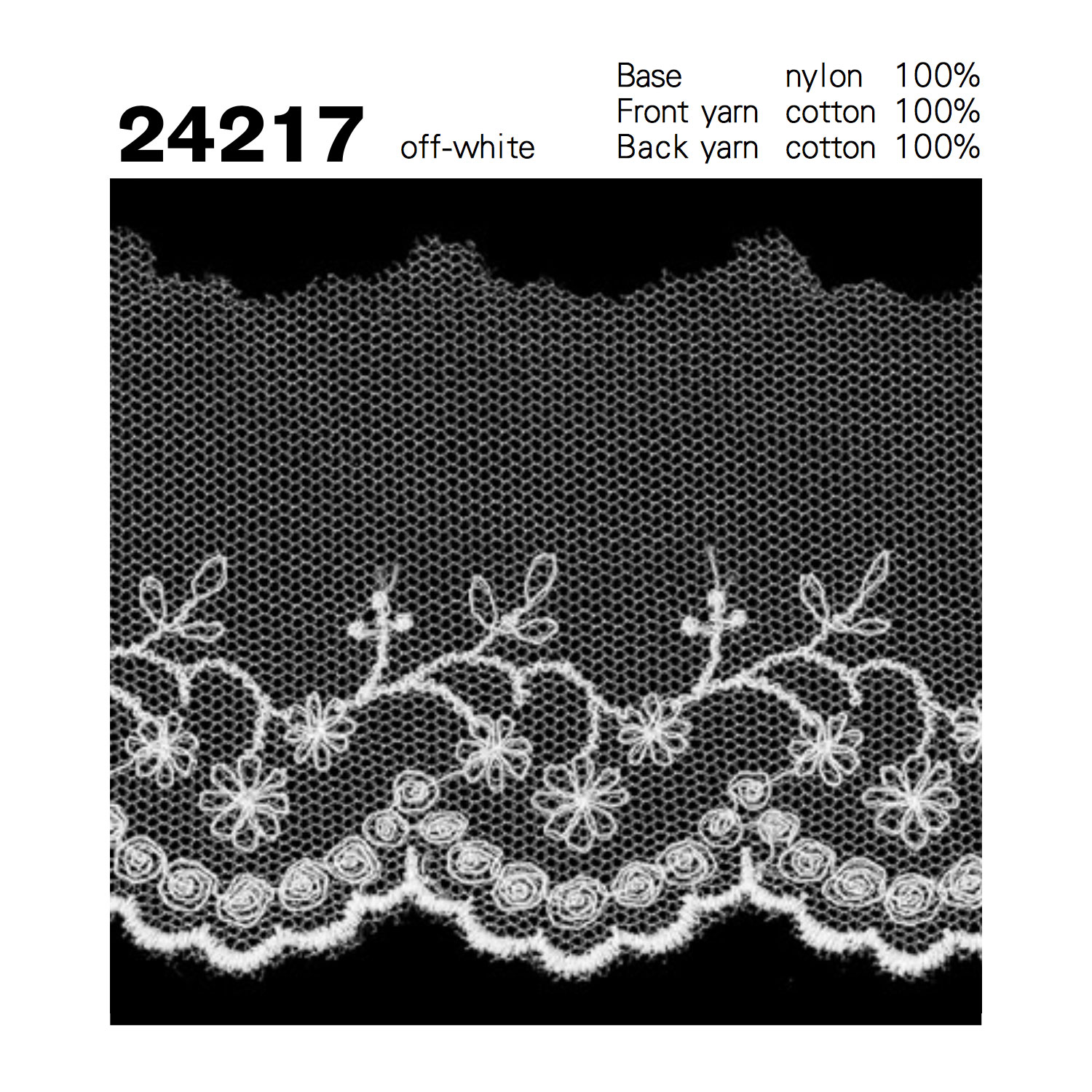 24217 Tulle Pizzo Kyowa Lace
