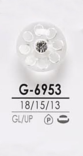G6953 Bottone In Pietra Di Cristallo Rosa Simile A Un Ricciolo Per La Tintura[Pulsante] IRIS