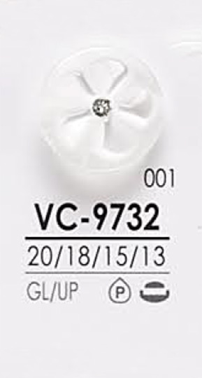 VC9732 Bottone In Pietra Di Cristallo Rosa Simile A Un Ricciolo Per La Tintura[Pulsante] IRIS
