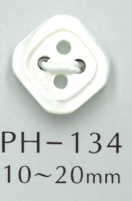 PH134 Bottone A Conchiglia A Forma Di Diamante Con Bordo A 4 Fori[Pulsante] Sakamoto Saji Shoten