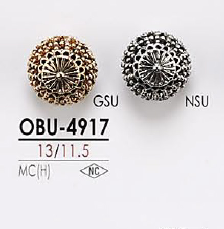 OBU4917 Bottone In Metallo[Pulsante] IRIS