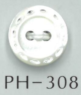 PH308 Bottone A Conchiglia Inciso Stile Punto A 2 Fori[Pulsante]