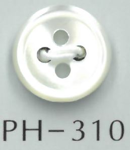 PH310 Bottone A Conchiglia Bordato A 4 Fori[Pulsante] Sakamoto Saji Shoten