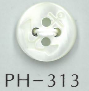 PH313 4- Bottone A Conchiglia Con Ancora Incisa[Pulsante] Sakamoto Saji Shoten