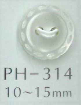 PH314 Bottone A Conchiglia Inciso A Punto A 2 Fori[Pulsante] Sakamoto Saji Shoten