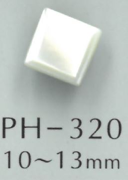 PH320 Bottone A Conchiglia A Forma Di Diamante Con Piedini In Metallo[Pulsante] Sakamoto Saji Shoten