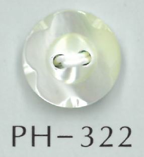 PH322 Bottone A Conchiglia Rotondo Con Taglio A Fiore A 2 Fori[Pulsante] Sakamoto Saji Shoten