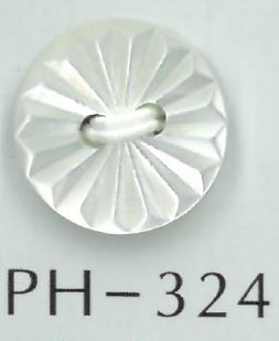 PH324 Bottone A Conchiglia Intagliato Geometrico A 2 Fori[Pulsante] Sakamoto Saji Shoten