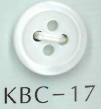 KBC-17 GUSCIO BIANCO Bottone Conchiglia 4 Fori 17[Pulsante] Sakamoto Saji Shoten