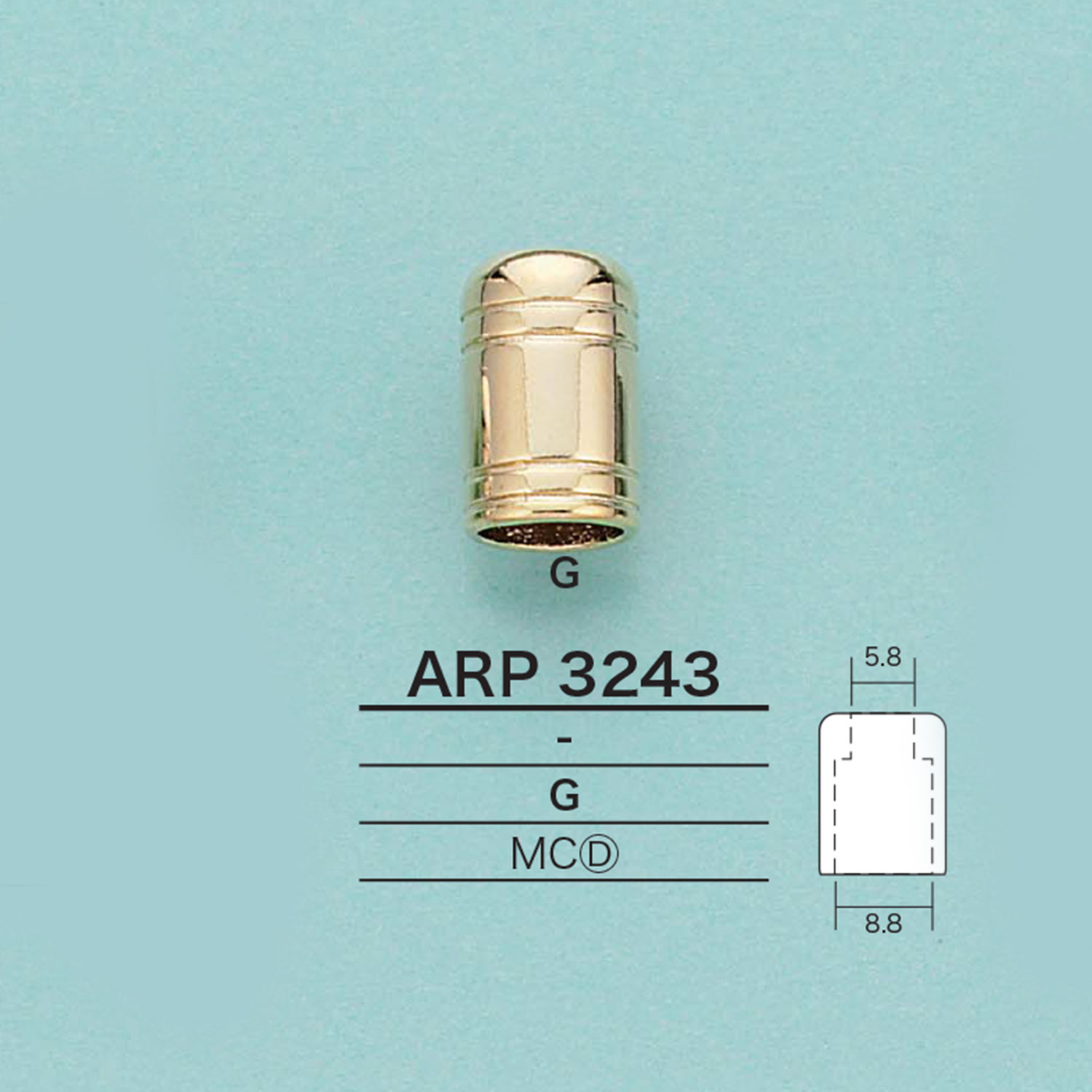 ARP3243 Estremità Del Cavo Cilindrico (Placcatura)[Fibbie E Anello] IRIS