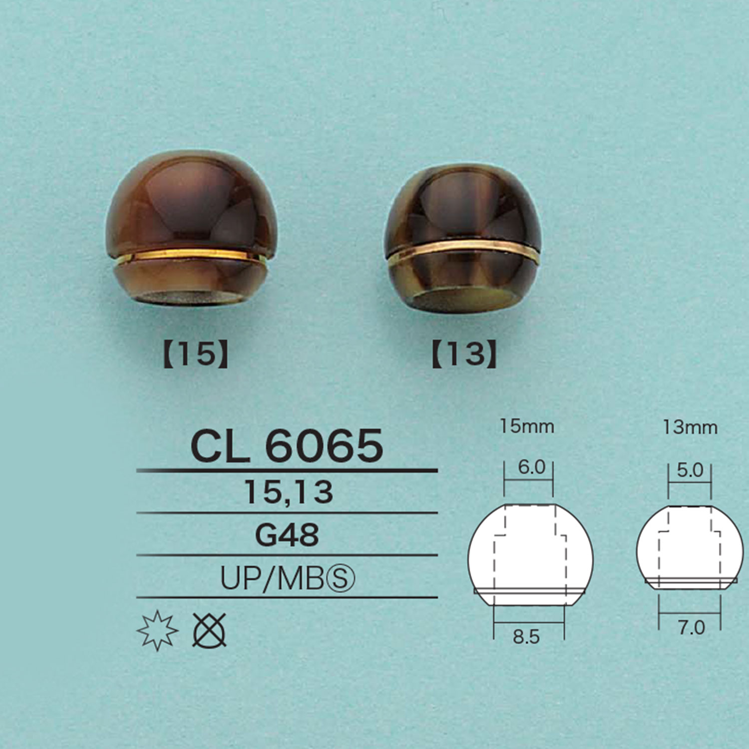 CL6065 Estremità Tonda Del Cavo[Fibbie E Anello] IRIS