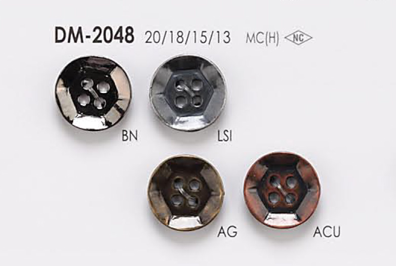 DM2048 Bottone In Metallo A 4 Fori Per Giacche E Abiti[Pulsante] IRIS