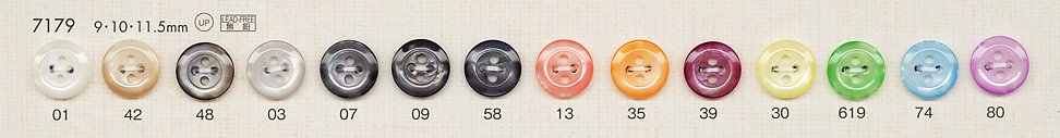 7179 Bottoni In Poliestere Colorati Color Caramella Per Camicie E Camicette[Pulsante] DAIYA BUTTON