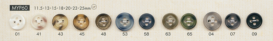 MYP60 Bottone In Poliestere A 4 Fori Per Camicie E Giacche In Stile Buffalo[Pulsante] DAIYA BUTTON