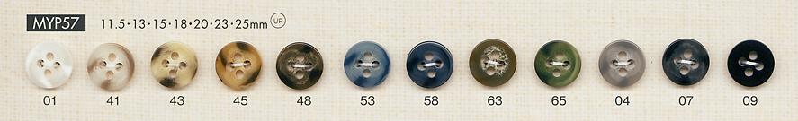 MYP57 Bottone In Poliestere A 4 Fori Per Camicie E Giacche In Stile Buffalo[Pulsante] DAIYA BUTTON
