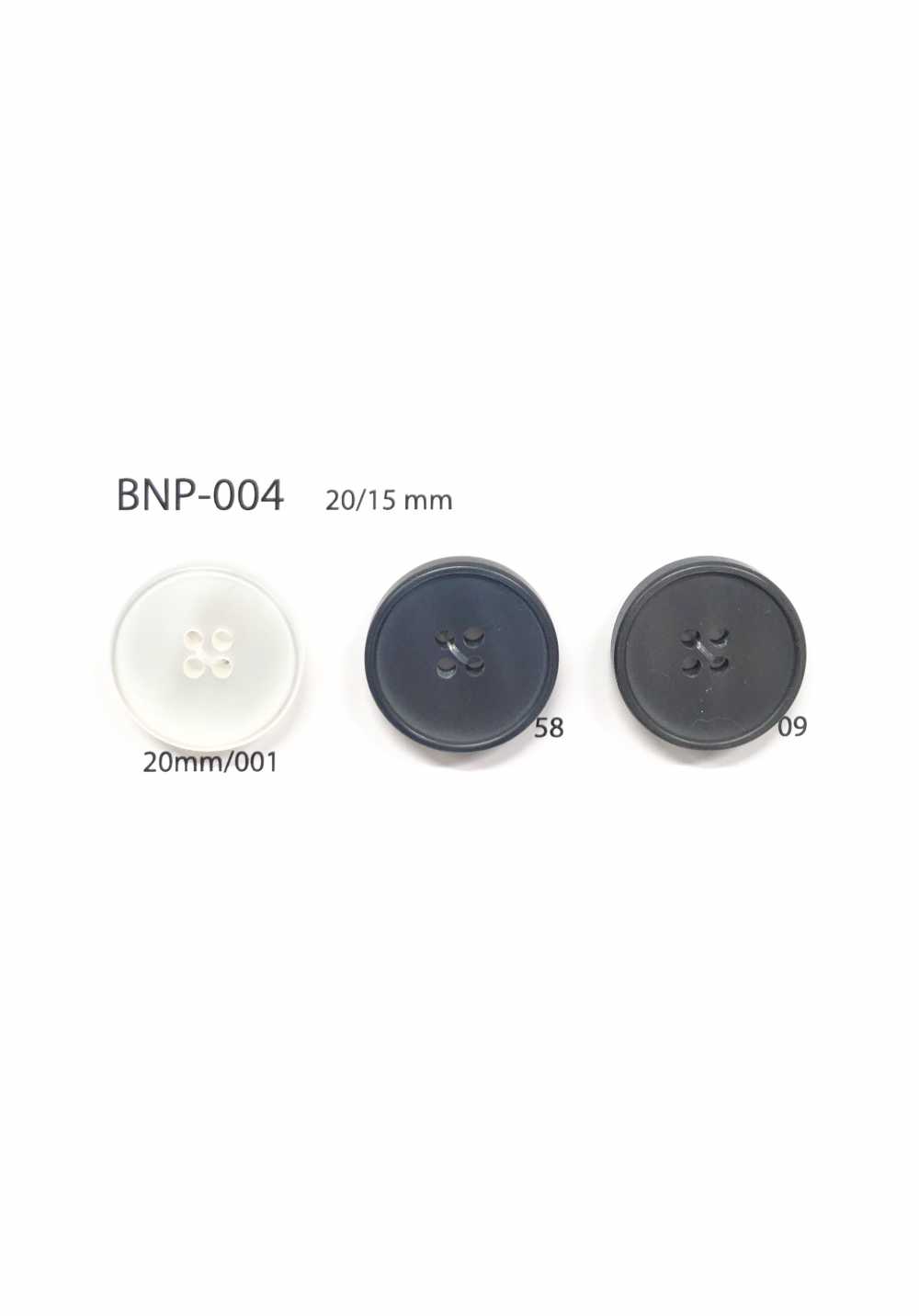 BNP-004 Bottone A 4 Fori In Biopoliestere[Pulsante] IRIS