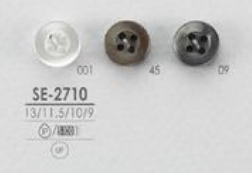 SE-2710 Bottone In Poliestere A Quattro Fori Per Camicetta A Conchiglia Semplice[Pulsante] IRIS