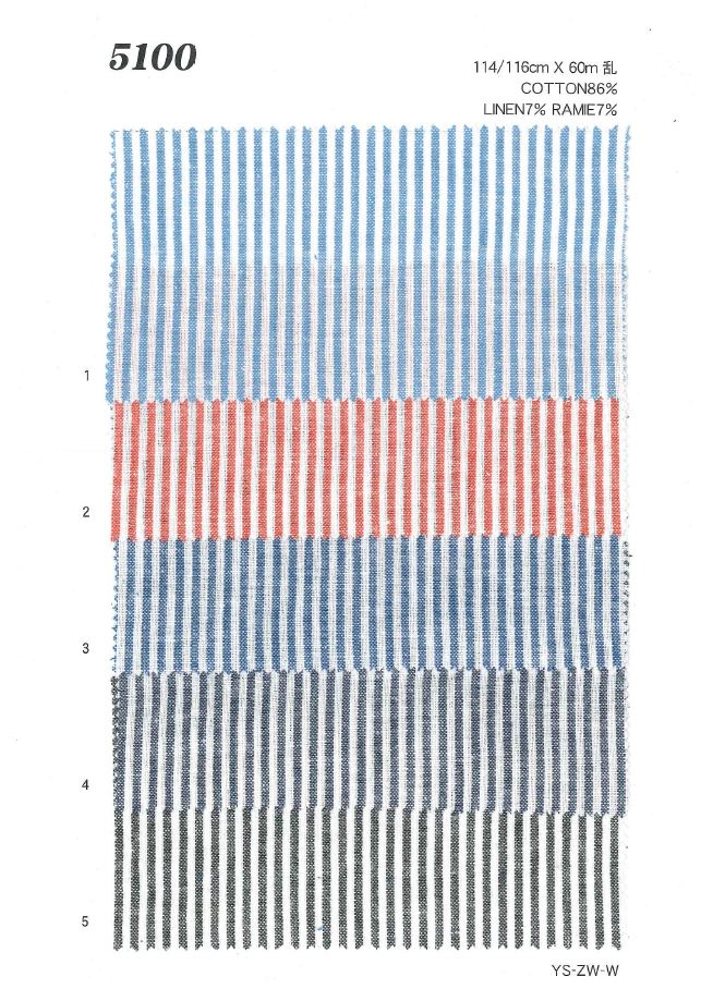 MU5100 Rigata Di Lino[Tessile / Tessuto] Ueyama Textile