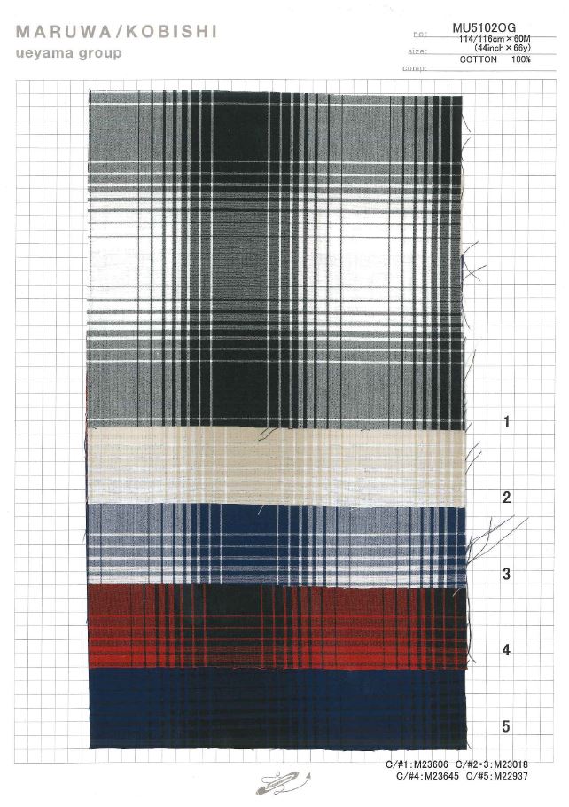 MU5102OG Panno Per Macchina Da Scrivere In Pausa Controllo[Tessile / Tessuto] Ueyama Textile