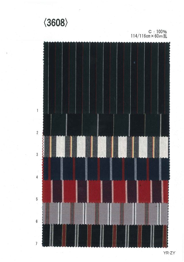 3608 Riga Regimental Tinta In Filo[Tessile / Tessuto] Ueyama Textile