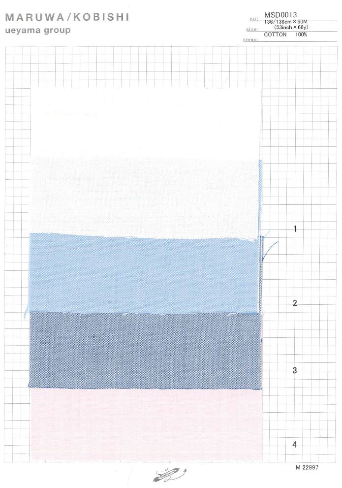 MSD0013 Oxford Elasticizzato Naturale[Tessile / Tessuto] Ueyama Textile