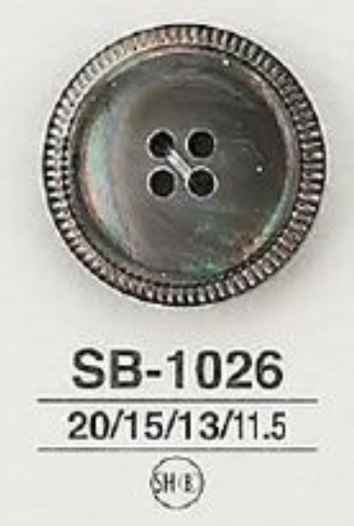 SB-1026 Frontale A 4 Fori Conchiglia In Madreperla, Bottoni Lucidi[Pulsante] IRIS