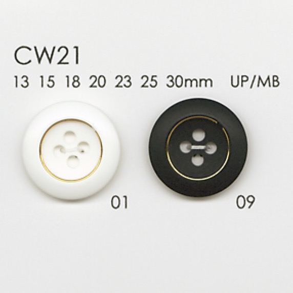 CW21 Pulsante In Resina Poliestere/fuso A 4 Fori DAIYA BUTTON